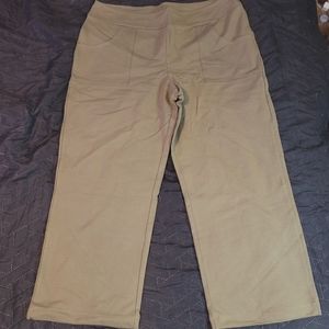 Women With Control by Renee Goldstein Capri Pants light brown